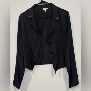 Women's Silky Black Cardigan Size Large Brand Bongo